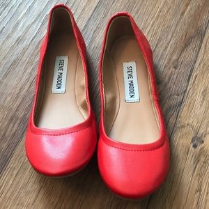 Steve Madden Red Ballet Flats